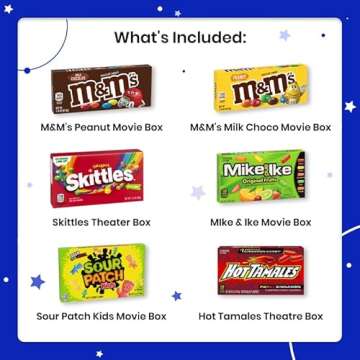 Movie Night Basket Gift Set – with Candy Variety Pack, Movie Trays, Movie, Movie Snacks & Popcorn Gift Set – Gift Baskets For Families by Cheshire Gifts