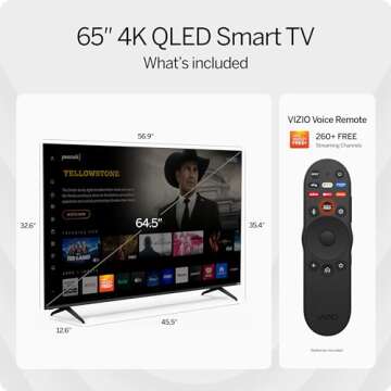 VIZIO 65-Inch Quantum 4K QLED Smart TV