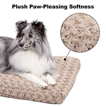 MidWest Homes for Pets Plush Ombré Swirl Dog & Cat Bed | Mocha 23L x 18W x 1.75H -Inches for Small Breeds, 24-Inch, Model:40624-STB