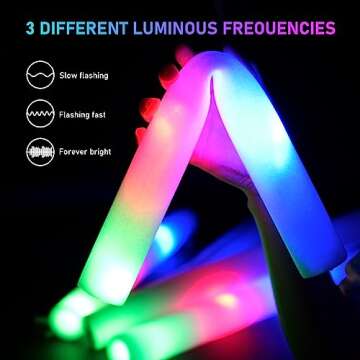 SHQDD136 PCS Glow in the Dark Party Supplies, 18 PCS Foam Glow Sticks, 18 PCS LED Glasses and 100PCS Glow Sticks Bracelets,Neon Party Favors for Glow Party, Wedding, Concert,Raves and Birthday