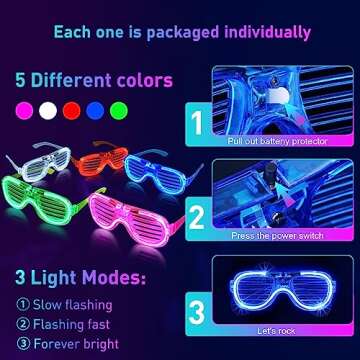 SHQDD136 PCS Glow in the Dark Party Supplies, 18 PCS Foam Glow Sticks, 18 PCS LED Glasses and 100PCS Glow Sticks Bracelets,Neon Party Favors for Glow Party, Wedding, Concert,Raves and Birthday