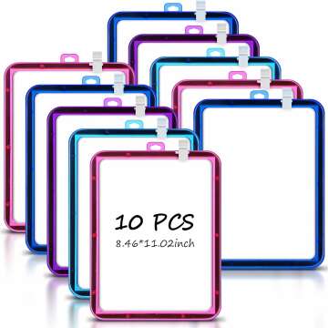 Outus 10 Pcs Mini Magnetic Whiteboards - 8.5 x 11'' Double-Sided Dry Erase Boards