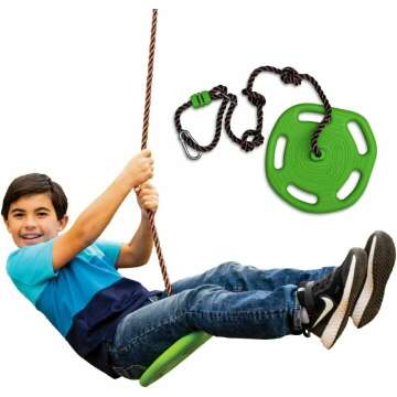 Swurfer Disco Tree Swing - Heavy Duty Outdoor Swing Set for Kids