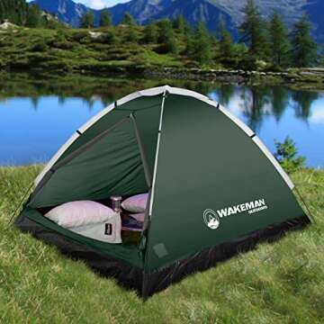 Lightweight 2 Person Camping Tent with Rain Fly