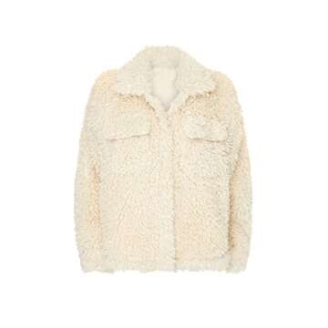 Love, Whit By Whitney Port Collective RTR Design Collective Sherpa Jacket, Off-White, Small