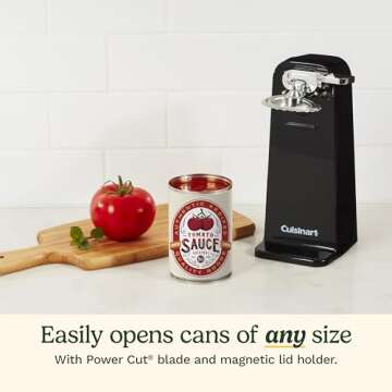 Cuisinart Deluxe Electric Can Opener - Effortless Operation in Black