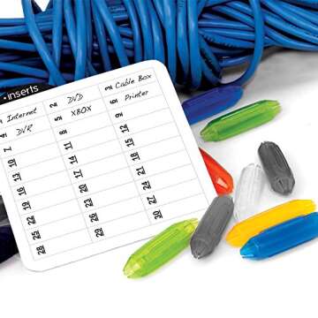 Dotz Cord ID Pro Cord and Cable Identification System, 12 Count, Assorted Colors (DCI171M-C)