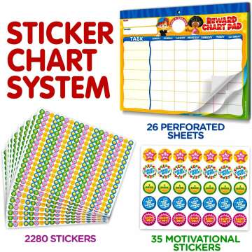 Behavior Reward Chart System for Kids - 26 Chore Charts