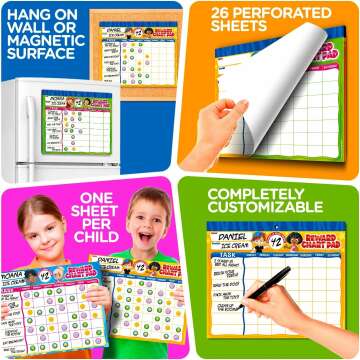 Behavior Reward Chart System for Kids - 26 Chore Charts