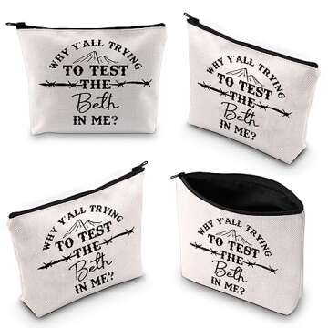 TV Show Inspired Gift Western Gift Drama TV Show Zipper Makeup Bag TV Show Fans Merchandise (Trying Beth)