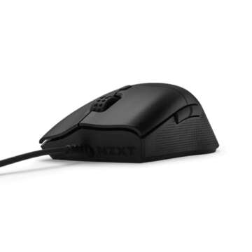 NZXT Lift 2 Ergo, Lightweight Ergonomic Wired Gaming Mouse, Lightweight 61 g Design, 8K Polling Rate, Optical Switches, 26K DPI Optical Sensor, 100% PTFE Feet, Black