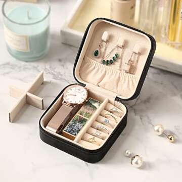 ZPROW Travel Jewelry Organizer - Compact & Stylish