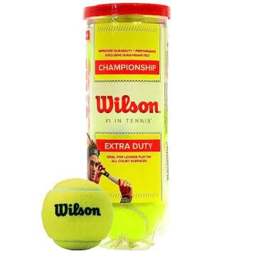 WILSON Championship Tennis Balls - Extra Duty, Single Can (3 Balls)