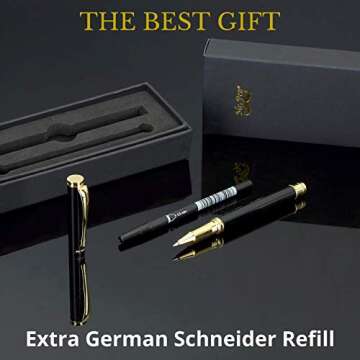 Mr. Pen Luxury Black Barrel Fountain Pen - Smooth Writing Gift Box