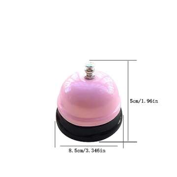 Restaurant Service Table Bell Bar Bell Desk Kitchen Hotel Counter Reception Restaurant Bar Ring for Service Call Bell (Pink)