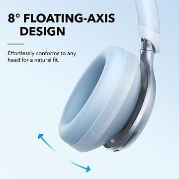 Soundcore by Anker, Space One, Active Noise Cancelling Headphones, 2X Stronger Voice Reduction, 40H ANC Playtime, App Control, LDAC Hi-Res Wireless Audio, Comfortable Fit, Clear Calls, Bluetooth 5.3