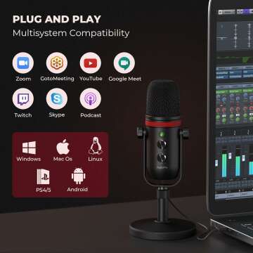 USB Microphone for PC & PS4/5 - Gamers & Streamers