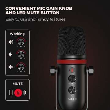 USB Microphone for PC & PS4/5 - Gamers & Streamers