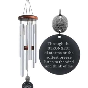 Personalized Wind Chime Memorial Gift Wind Chimes Sympathy Gifts After Loss in Memory of Loved One Copper Black or Silver Amazing Grace Memorial Garden Remembering a loved One Memorial Gifts