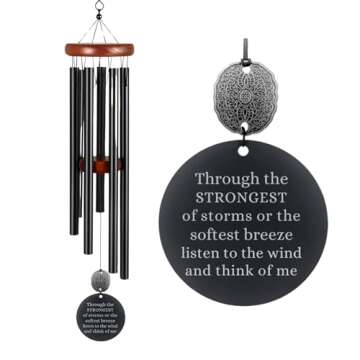 Personalized Wind Chime Memorial Gift Wind Chimes Sympathy Gifts After Loss in Memory of Loved One Copper Black or Silver Amazing Grace Memorial Garden Remembering a loved One Memorial Gifts