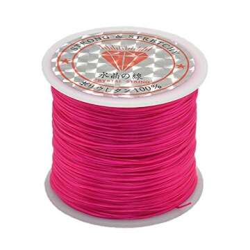 165ft/Roll 0.5mm Colorful Stretchy Elastic Rope Cord 6 Colors Crystal String for Jewelry Making Beading Bracelet Wire Fishing Thread Rope