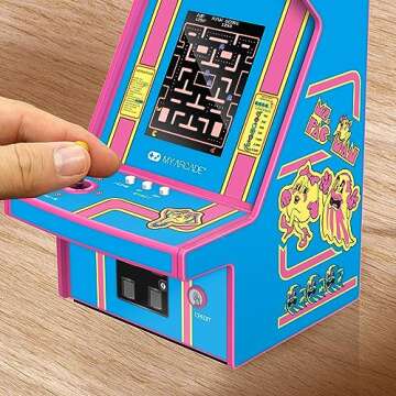 My Arcade Ms. Pac-Man Micro Player Pro: Classic Arcades 6.75" Portable Video Game, Retro Gaming, Playable Video Game Collectible