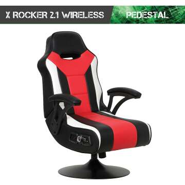 X Rocker Falcon Pedestal Chair with Wireless Sound