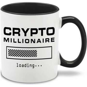 Shop4ever Crypto Millionaire Loading... Ceramic Coffee Mug - 11 oz Funny Gift