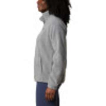 Columbia Women's Benton Springs Full Zip Jacket, Soft Fleece with Classic Fit Light Grey Heather