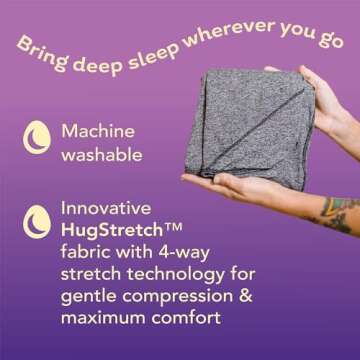 Hug Sleep Pod Move, Wearable Blanket for Women and Men, Weighted Blanket Alt From Shark Tank, Cooling Sensory, Machine Washable, Cozy and Comfy Blankets, Adult, Kids or Teens Gift, Turquoise, Large