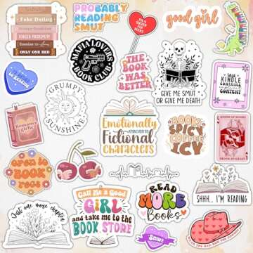 Smutty Book Stickers for Readers - 120 PCS Pack