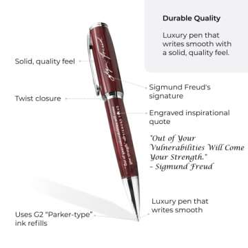 Engraved Freud Quote Pen - Psychology Gift for Therapists