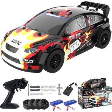 Remote Control Car 1/16 Scale 30+MPH 4WD Drift RC Car, 7.4V 1200mAh RC Off-Road Car with Upgraded Brush Motor, 2 Sets of Tires and Light for 8-12 Years Old