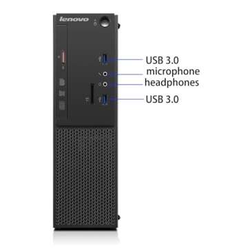 Lenovo ThinkCentre S510 SFF PC Desktop Computer, Core i5-6400 2.7GHz Up to 3.3GHz, 16GB DDR4 RAM, 256GB SSD, VGA, Keyboard & Mouse, Win10 Pro(Renewed)