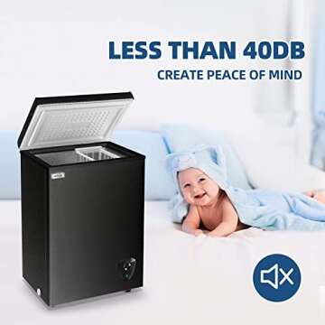 Mini Chest Freezer: 3.5 Cu.Ft, Low Noise, Energy Saver