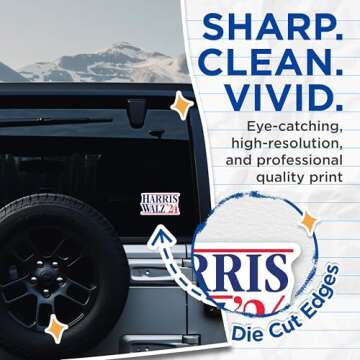 Harris Walz 2024 Election Stickers - Premium Vinyl