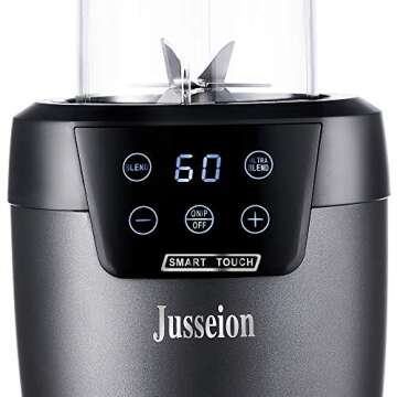 Jusseion Deep Blue Food Blender with Detachable Attachment, 1200W Powerful Smoothie Blender, Easy Clean Up, 30-Day Return Policy