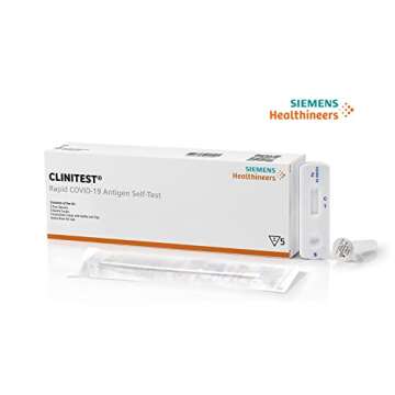 CLINITEST Rapid COVID-19 Antigen Self-Test, 1 Pack, 5 Tests Total, Test results in 15 minutes, FDA EUA Authorized OTC at-Home Self Test Kit