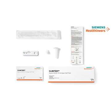 CLINITEST Rapid COVID-19 Antigen Self-Test, 1 Pack, 5 Tests Total, Test results in 15 minutes, FDA EUA Authorized OTC at-Home Self Test Kit