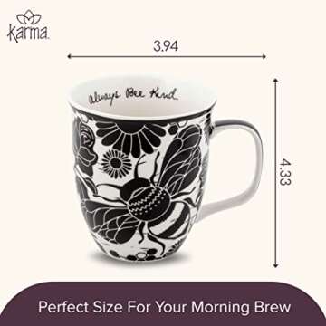 Karma Gifts Boho Bee Mug - 16 oz Coffee & Tea Mug