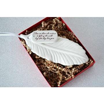 Sympathy Ornament Gift with Feather for Comfort