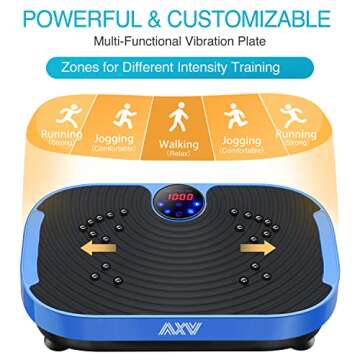 AXV Vibration Plate Exercise Machine Whole Body Workout Vibrate Fitness Platform Lymphatic Drainage Machine for Weight Loss Shaping Toning Wellness Home Gyms Workout