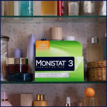 Monistat 3 Day Yeast Infection Treatment for Women, 3 Miconazole Suppository Inserts & External Monistat Anti-Itch Cream Bundle