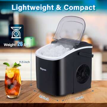 Portable Self-Cleaning Ice Maker for Home Parties