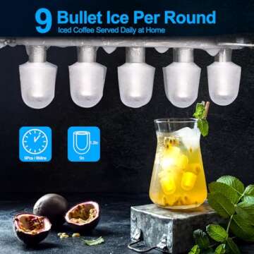 Self-Cleaning Portable Ice Maker for Home Use