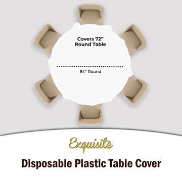 Premium 84" Plastic Tablecloths - 12 Pack