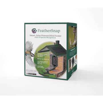 FeatherSnap Scout Wi-Fi Solar Powered Smart Bird Feeder with HD Capture