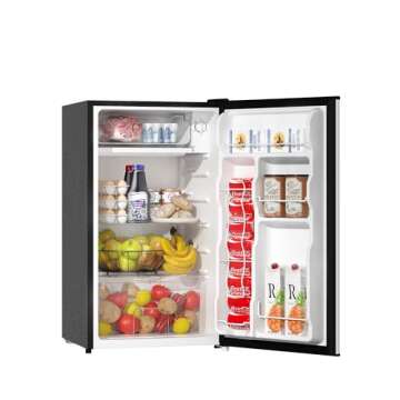 BANGSON Mini Fridge with Freezer 3.2Cu.Ft - Compact Energy-Efficient Cooler