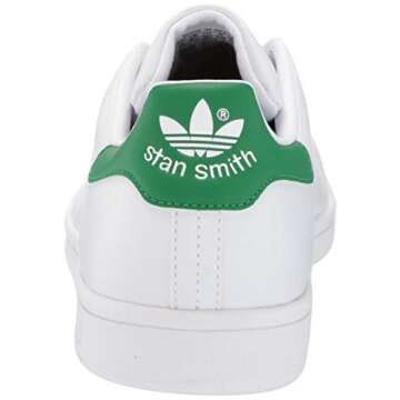 adidas Originals Men's Stan Smith Sneaker, White/White/Green, 6