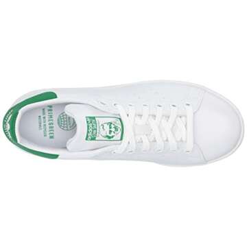 adidas Originals Men's Stan Smith Sneaker, White/White/Green, 6